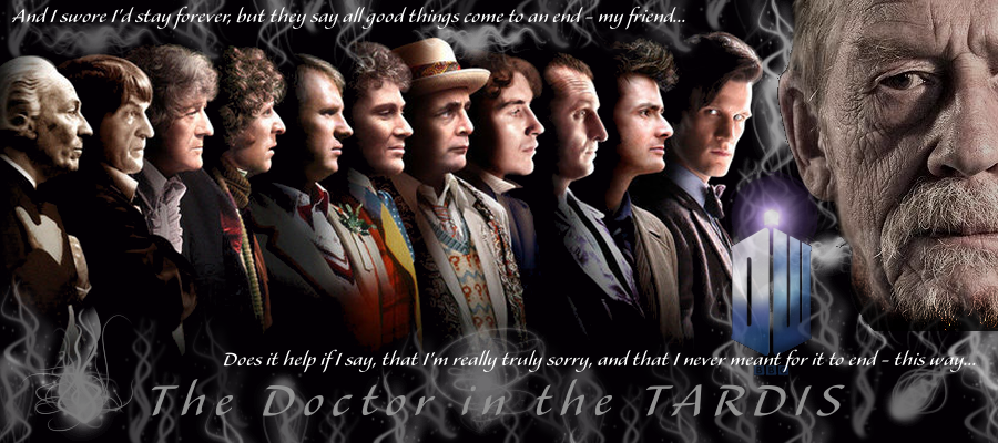[The Doctor in the TARDIS]